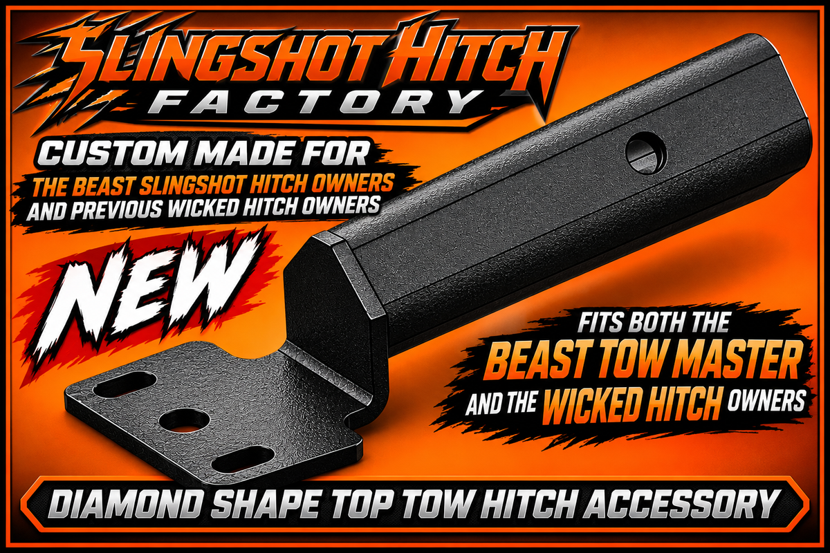 Accesorio de bola de enganche con forma de diamante para remolque de montaje superior con Beast Tow-Master o Wicked Hitch