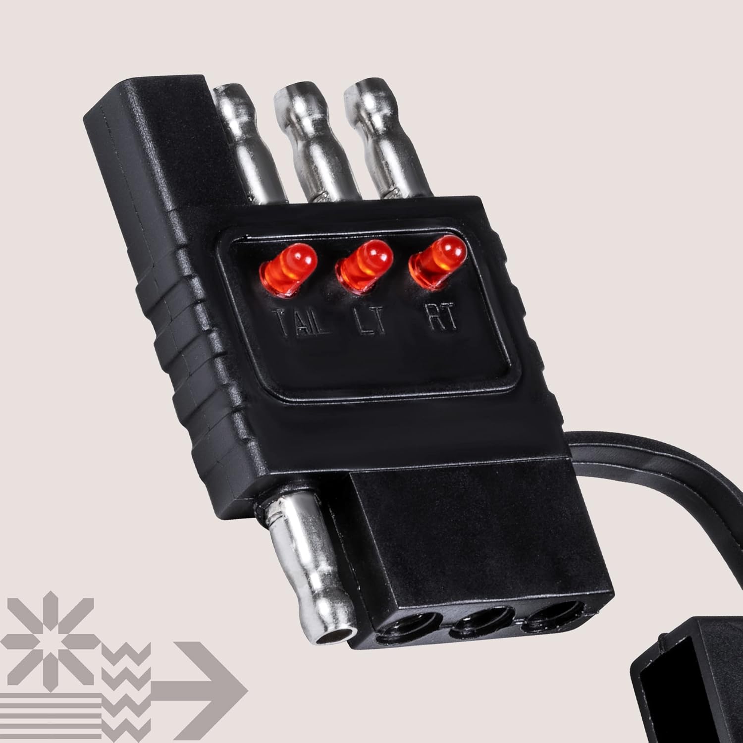 Polaris Slingshot 4-Pin Hitch Wiring Kit + Inline 4-Way Flat Plug Tester