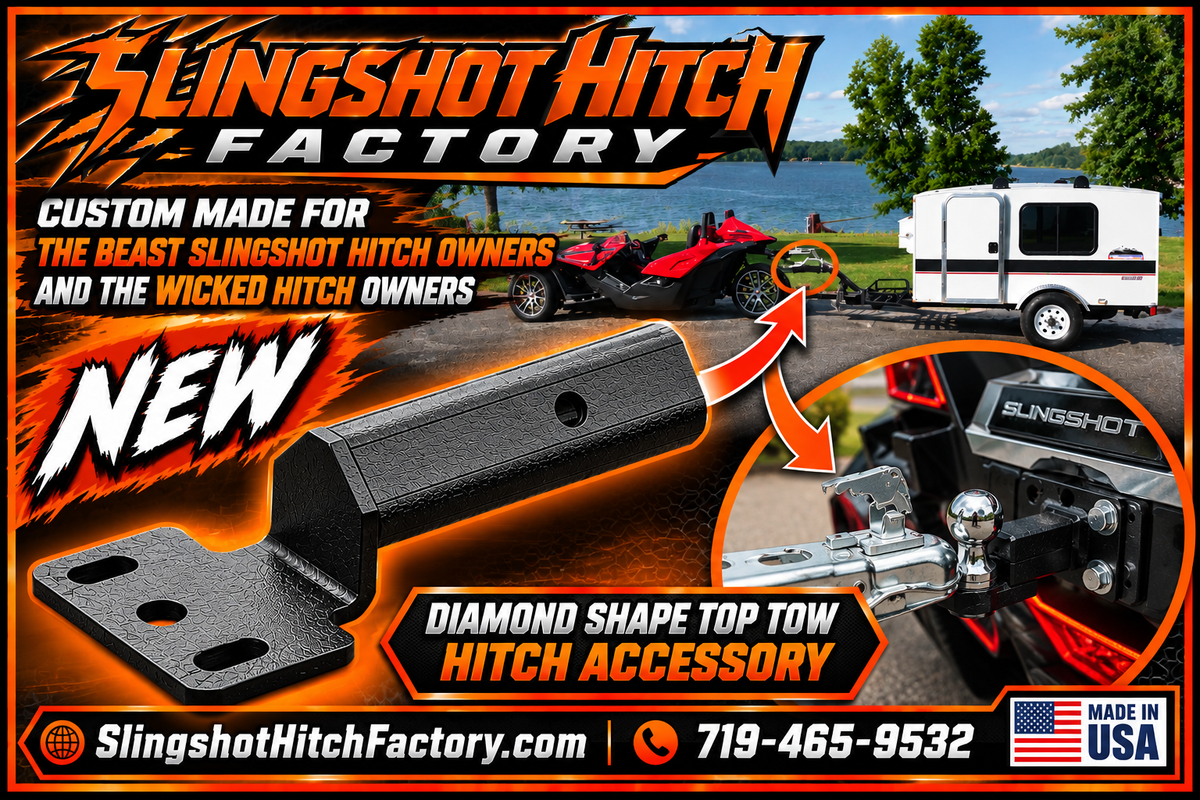 Accesorio de bola de enganche con forma de diamante para remolque de montaje superior con Beast Tow-Master o Wicked Hitch