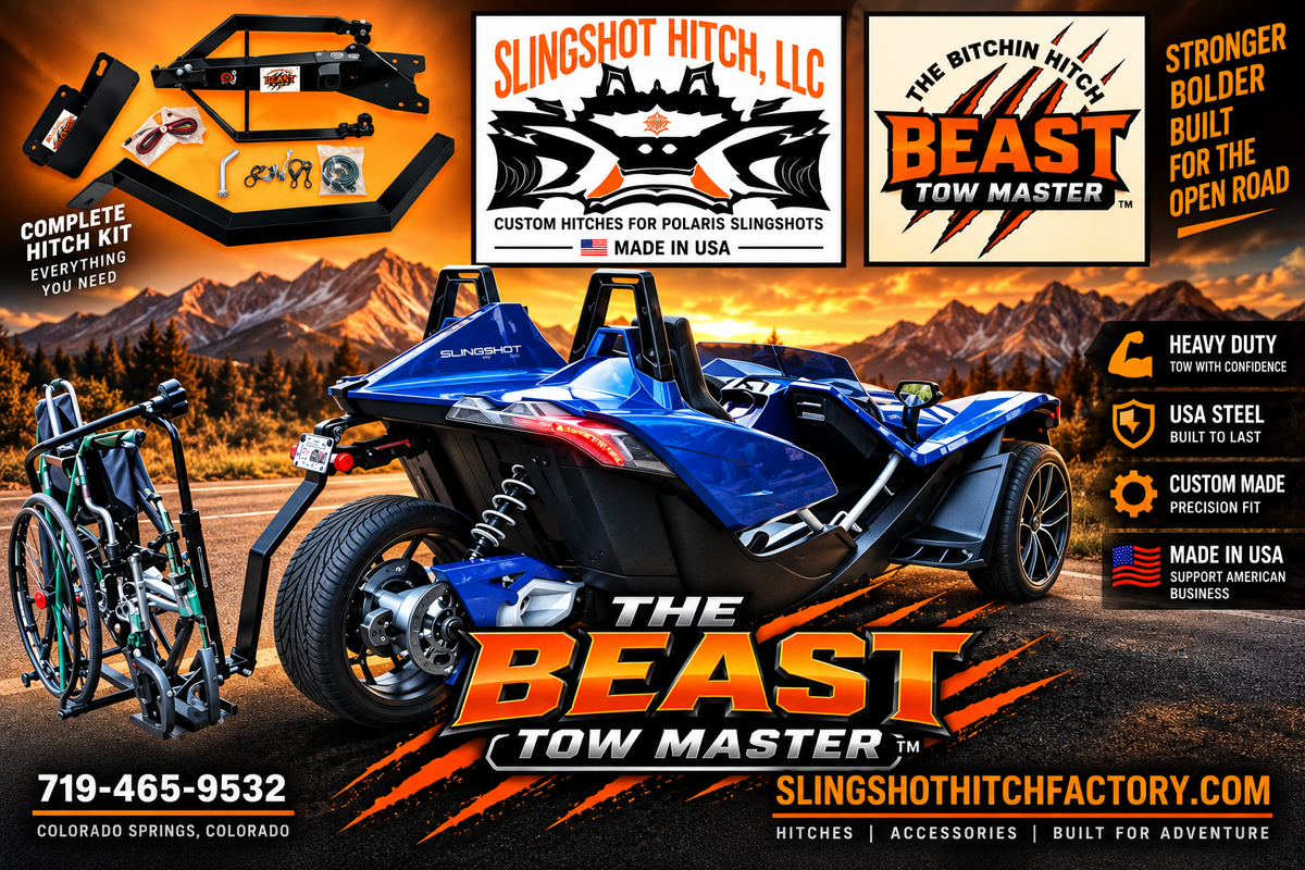 Enganche de remolque Beast Tow-Master para Polaris Slingshot – Hecho en EE. UU., compatible con modelos 2015–2026 - $70 de descuento - NUESTRA VENTA DE ANIVERSARIO DE 7 AÑOS USA EL CÓDIGO DE DESCUENTO JULY 24 AL PAGAR