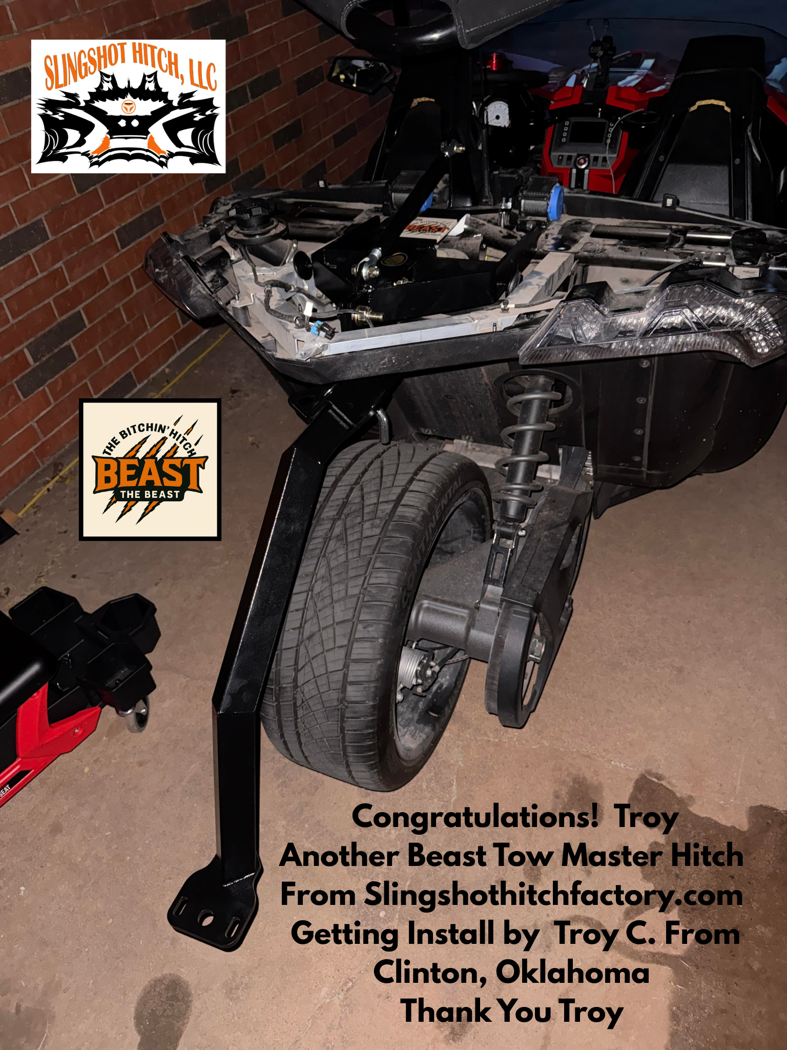 Polaris Slingshot Beast Tow-Master Hitch – USA Made, Fits 2015–2026- $70 OFF -OUR 7-YEAR ANNIVERSARY SALE USE DICOUNT CODE JULY 24 AT CHECKOUT